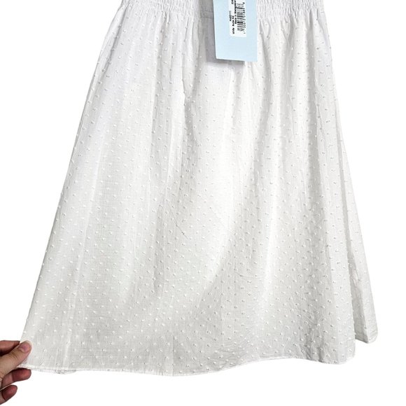 Hill House Athena White Sheer Swiss Dot Nap Mini Dress - Picture 7 of 13